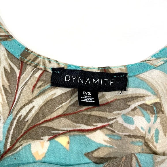 Small dynamite tank with tie straps - crop top with elastic - Picture 3 of 4